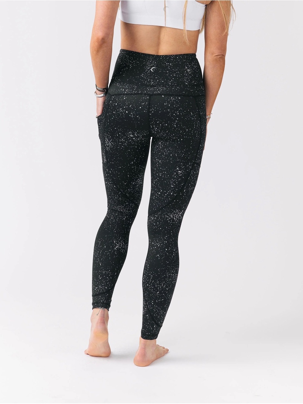 ZYIA light n tight  Black Reflective Speckle leggings